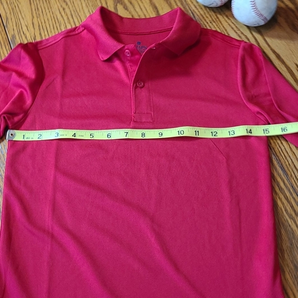 Chaps Red Long Sleeve Polo Shirt - Boy's Small - Like New - Picture 5 of 6